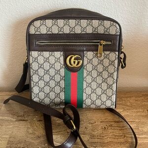 Monogram Messenger Crossbody Handbag.